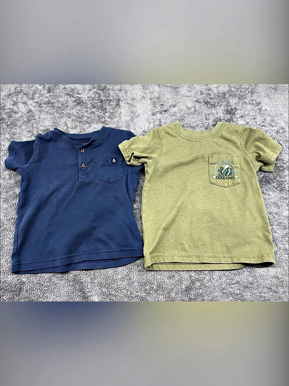 18M Carter’s Kids Short Sleeve Tees Blue & Green